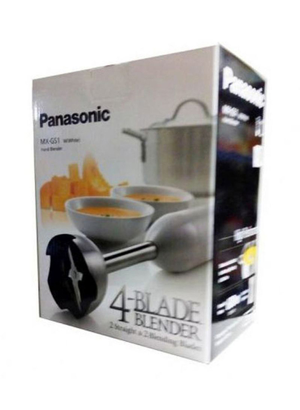 Panasonic Electric Hand Blender, 600W, MX-GS1WTZ, White/Silver