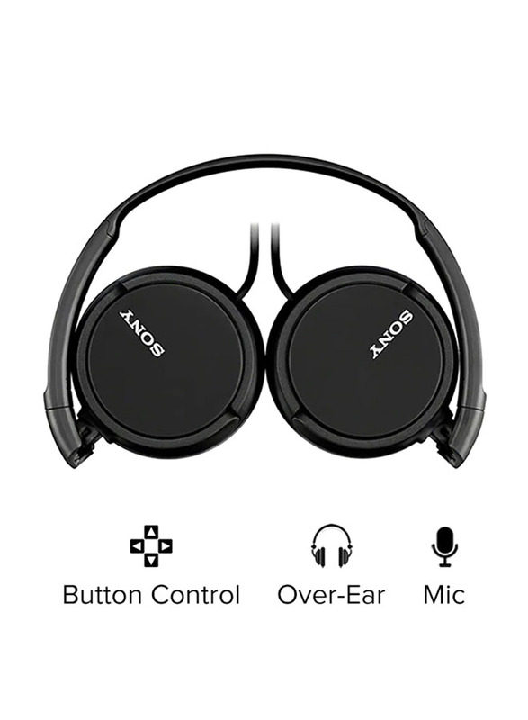 Sony MDRZX110AP Wired On-Ear Headphones, Black
