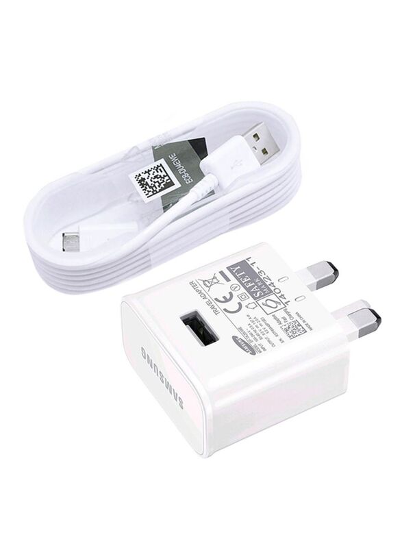 

Samsung Wall Charger, Micro-B USB Charge Cable, White