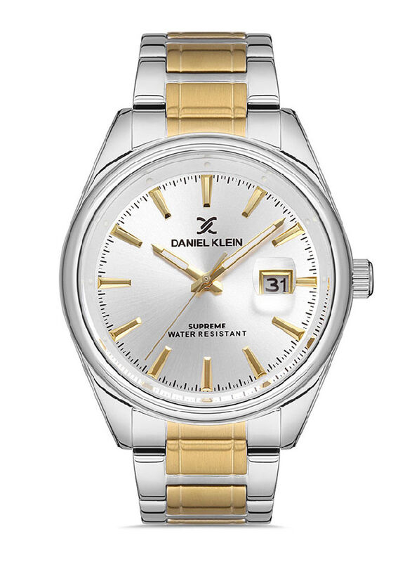 

Daniel Klein Supreme Analog Watch for Men with Stainless Steel Band, Water Resistant, DK.1.13153-4, Multicolour-Silver