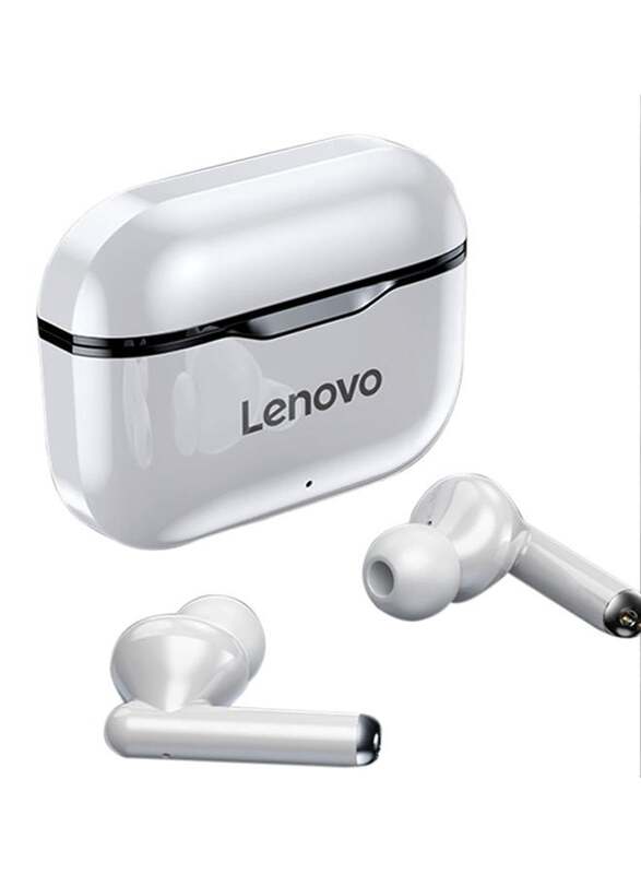 

Lenovo LivePods LP1 Wireless In-Ear Noise Cancelling Earphones, White/Black