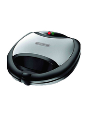 Black+Decker 3-in-1 Sandwich Maker, 750W, TS2090, Black/Silver