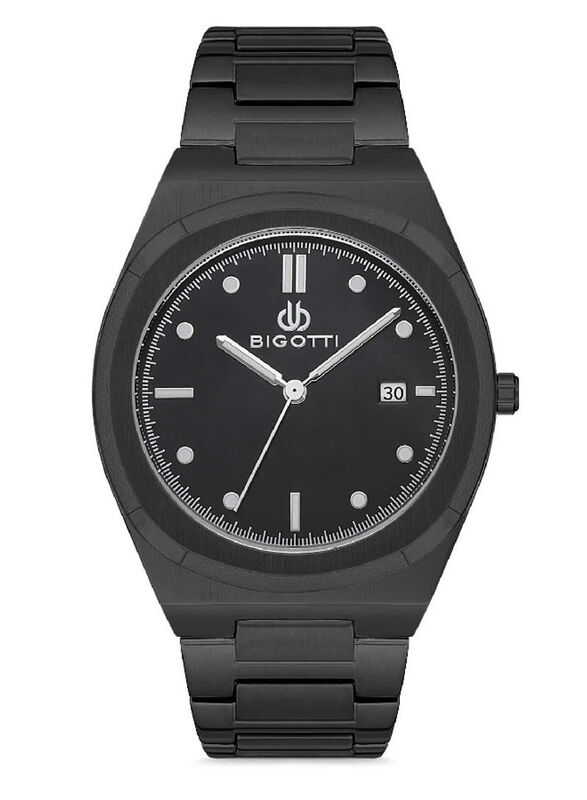 

Bigotti Analog Watch for Men with Stainless Steel Band, BG.1.10164-3, Black