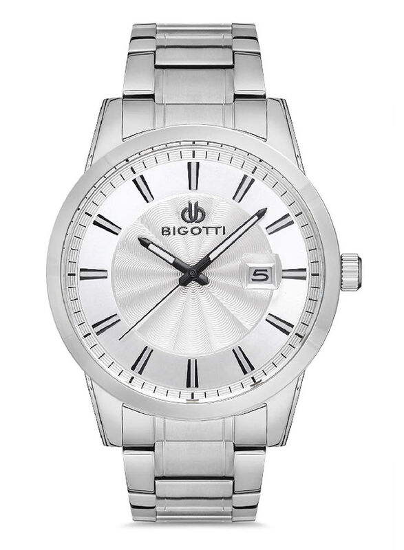 

Bigotti Analog Watch for Men with Stainless Steel Band, BG.1.10181-5, Silver
