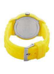 Q&Q Analog Quartz Watch for Men with Rubber Band, Water Resistant, VR08J007Y, Yellow