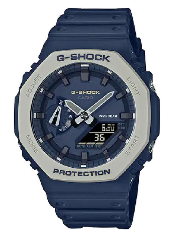 

Casio G-Shock Analog-Digital Watch for Men with Resin Band, Water Resistant, GA2110ET-2A, Blue