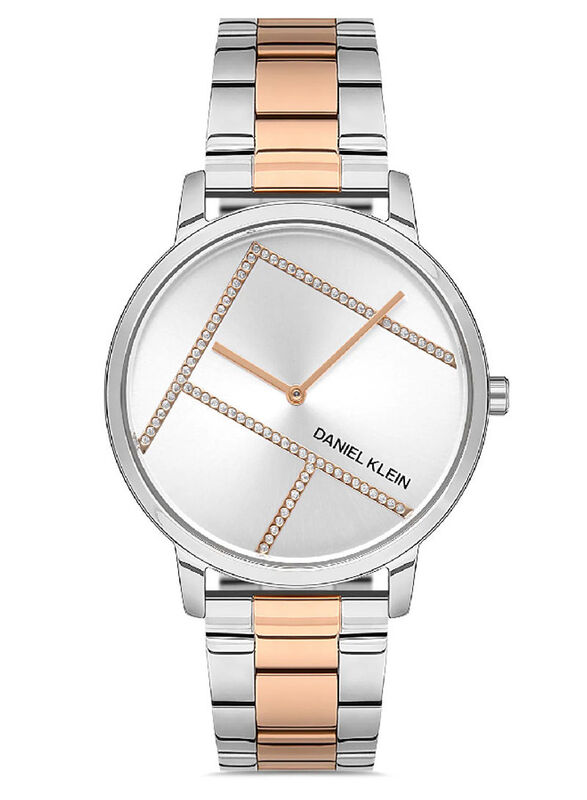 

Daniel Klein Analog Watch for Womens with Stainless Steel Band, DK.1.13058-5, Multicolour-White