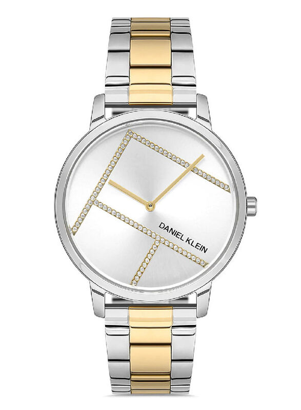 

Daniel Klein Analog Watch for Womens with Stainless Steel Band, Water Resistant, DK.1.13058-2, Multicolour-Silver