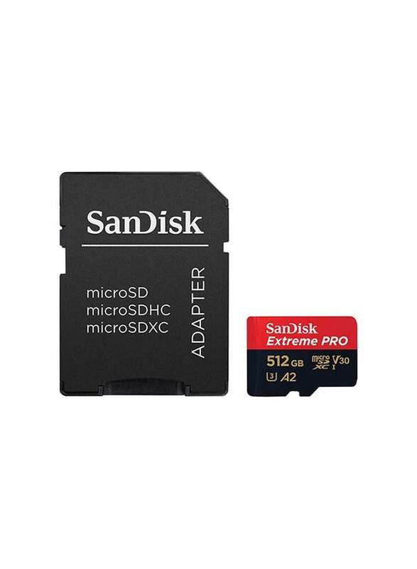 

Sandisk 512GB microSD Memory Card With Adapter, Multicolour