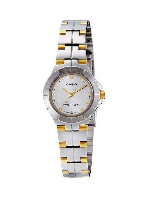 

Casio Enticer Analog Wrist Watch for Women with Stainless Steel Band, Water Resistant, LTP-1242SG-7C, Silver/Gold-Silver