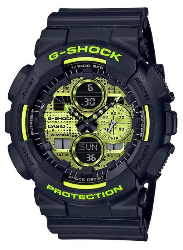 

Casio G-Shock Analog + Digital Watch for Men with Resin Band, GA140DC-1ADR, Black