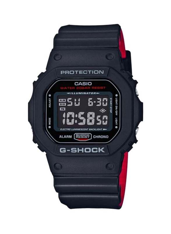 

G-Shock Digital Watch for Men with Resin Band, Water Resistant, DW-5600HR-1DR, Black