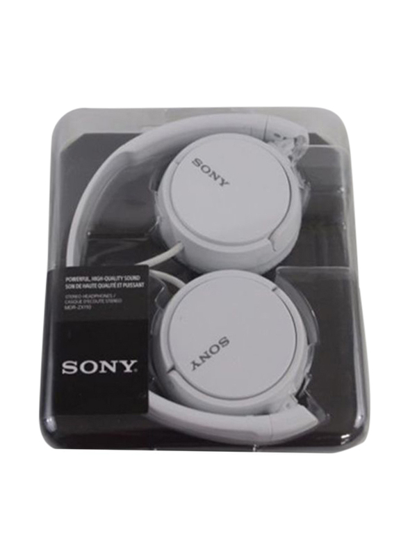 Sony MDR-ZX110 3.5 mm Jack Over-Ear Foldable Headphone, White