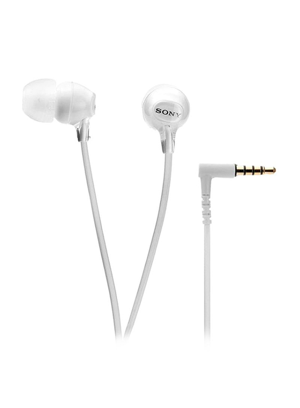 Sony 3.5 mm Jack In-Ear Headphones with Mic and Line Control, White