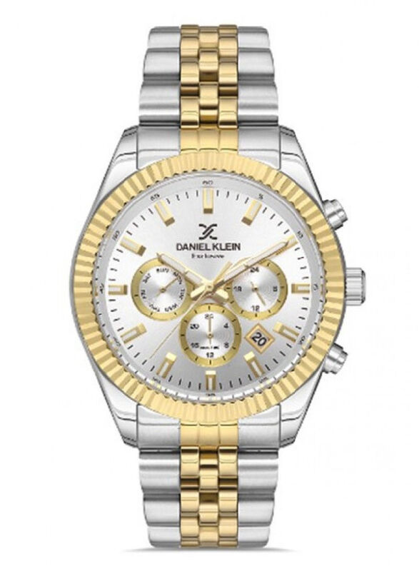 

Daniel Klein Exclusive Analog Watch for Men with Stainless Steel Band, Chronograph, DK.1.13115-5, Multicolour-Silver