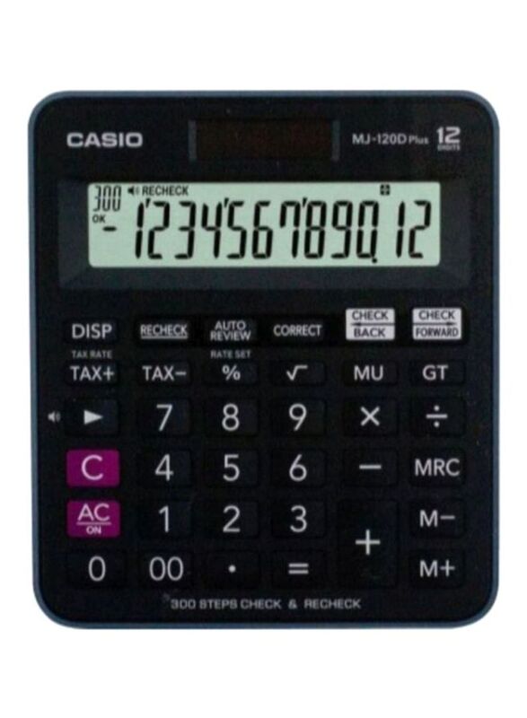 

Casio 12-Digits Desktop Calculator, MJ-120D Plus, Black