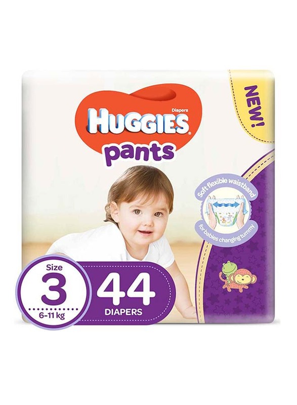 Huggies Active Baby Pants Diapers, Size 3, 6-11 kg, 44 Count