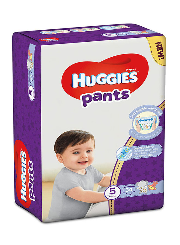 Huggies Active Baby Pants Diapers, Size 5, 12-17 kg, 34 Count