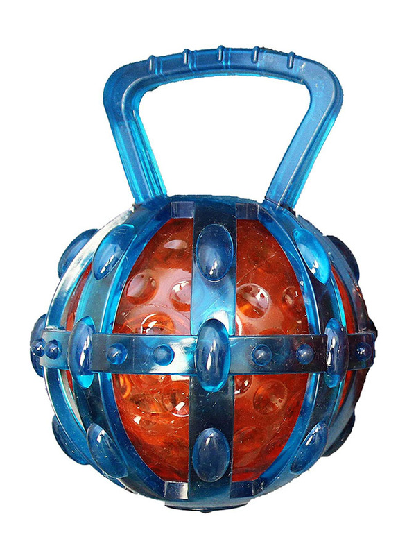 

Chomper TPR Cage with Ballistic Ball, Red/Blue