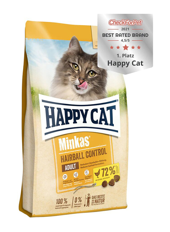 

Happy Cat Minkas Hairball Control Adult Dry Cat Food, 4 Kg