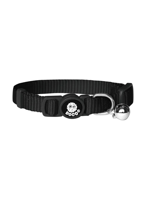 

Doco Signature Cat Collar with Bell, 1 x 19-31cm, Black