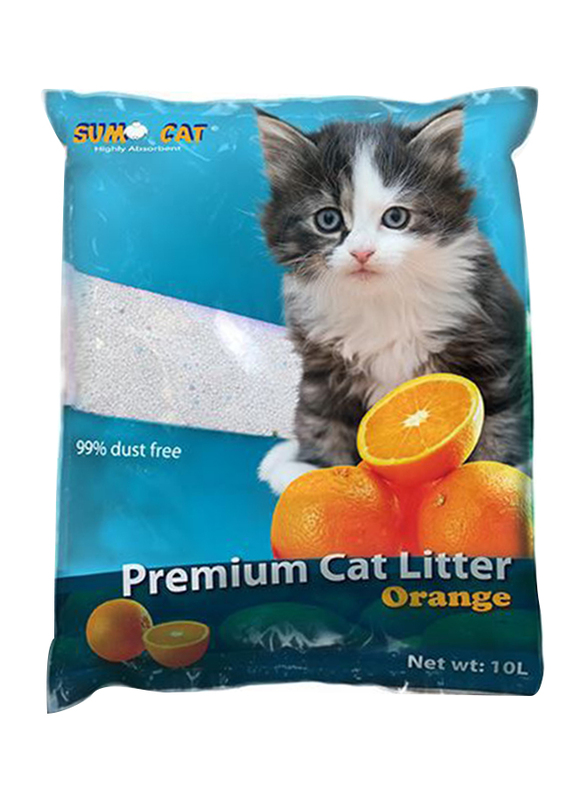 

Yihu Sumocat 10L Orange Fragrance 99% Dust Free Premium Cat Litter, Multicolour