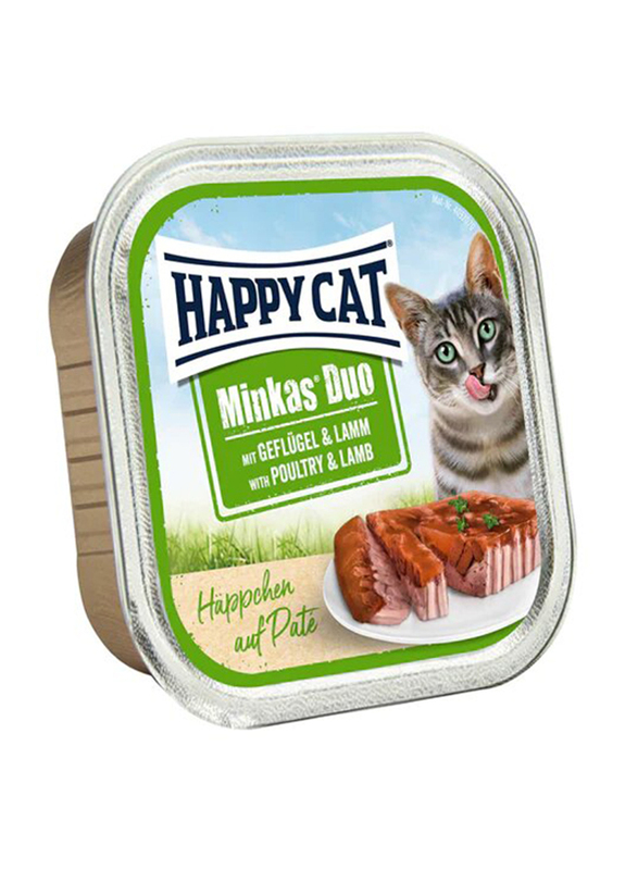 

Happy Cat Minkas Duo Poultry & Lamb Wet Cat Food, 12 x 100g