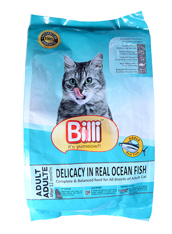 

Billi Real Ocean Fish Dry Cat Food for Adult, 1.5 Kg