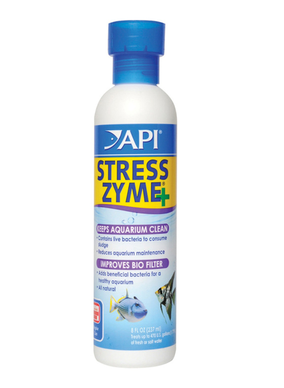 

API Stress Zyme Plus Aquarium Cleaner, 237ml, White