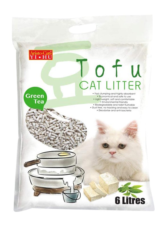 

Yihu 6L Aristocat Tofu Green Tea Cat Litter, White