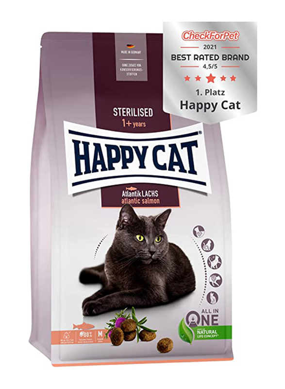 

Happy Cat Atlantik Lachs atlantic salmon Sterilised Adult Cat Dry Food, 4 Kg