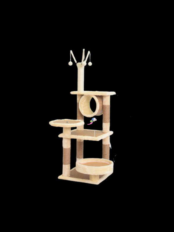 

Petbroo Scratcher Cat Tree, Brown/Beige