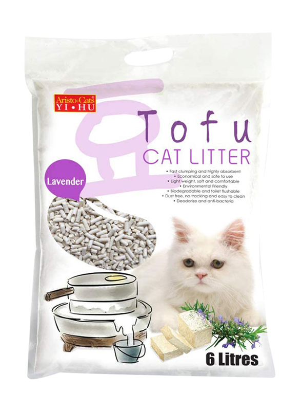 

Yihu 6L Aristocat Tofu Lavender Cat Litter, White