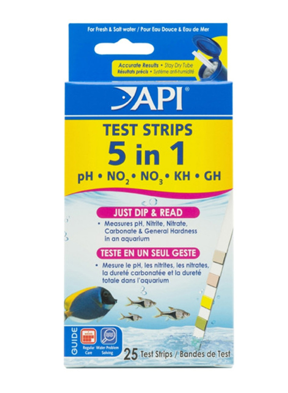 

API Test Strips 5 in 1 Just Dip & Read Strips, 25 Strips, White