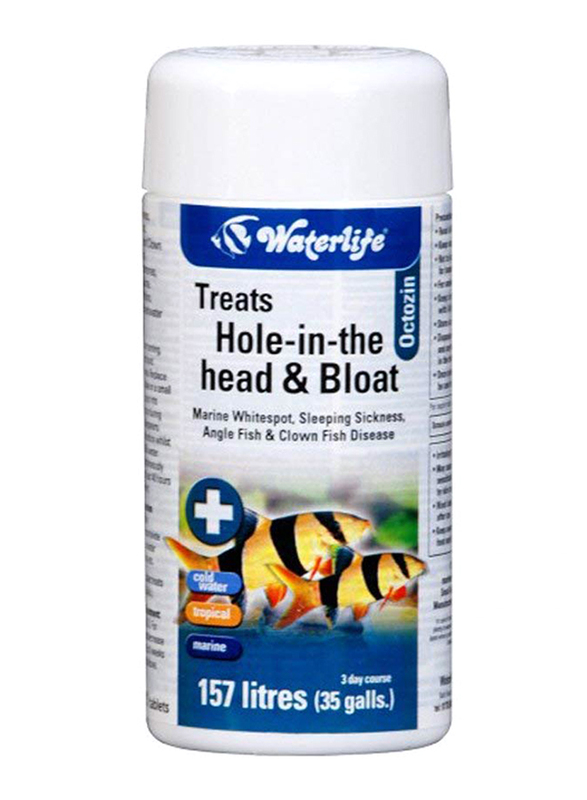 

Waterlife Treats Hole in the Head and Bloat, 80g, White