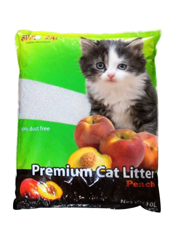 

Yihu Sumocat 10L Peach Fragrance 99% Dust Free Premium Cat Litter, Multicolour