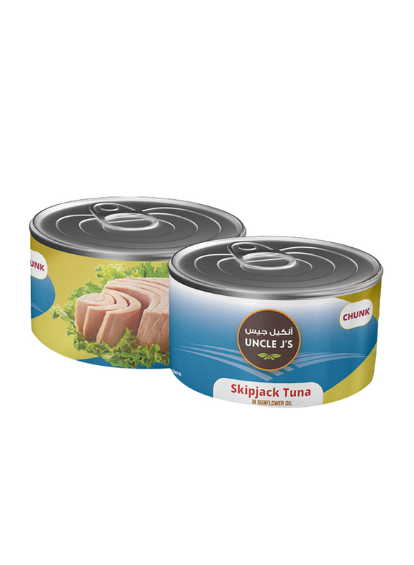 

Uncle J's Skipjack Tuna Chunk in Sunflower Oil, 185g