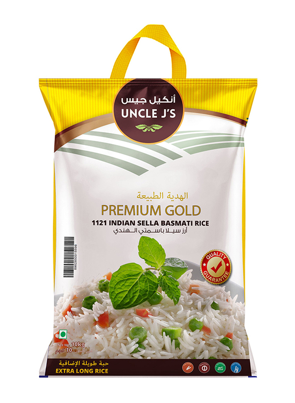 

Uncle J's Premium Gold 1121 Indian Sella Basmati Rice, 10Kg