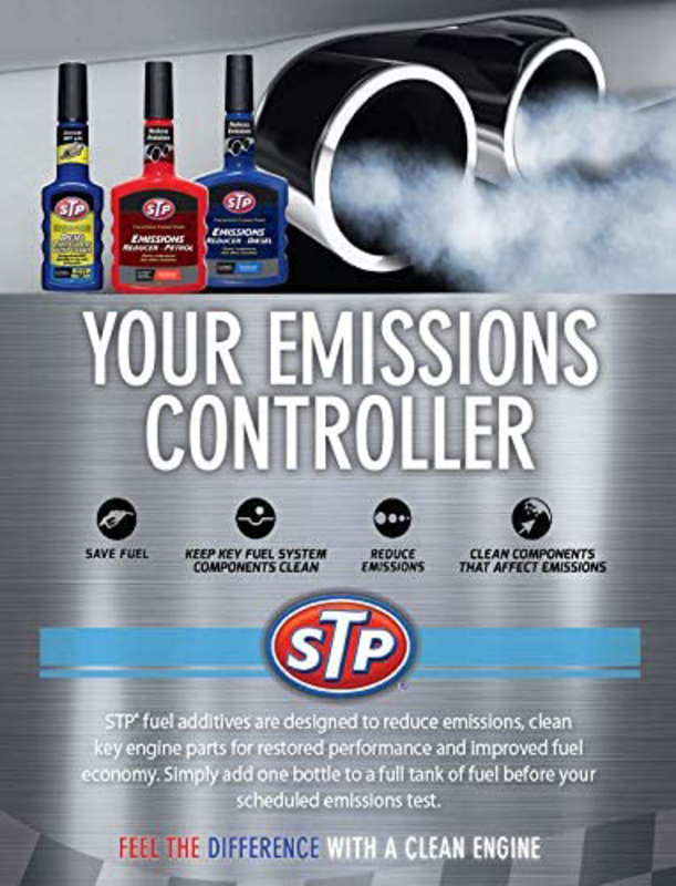 STP 400ml Emissions Reducer Petrol for Clean Components, 78400, Red
