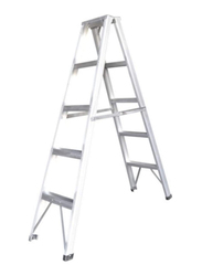 EMC Aluminium Foldable Double Sided 7 Steps Ladder, Silver
