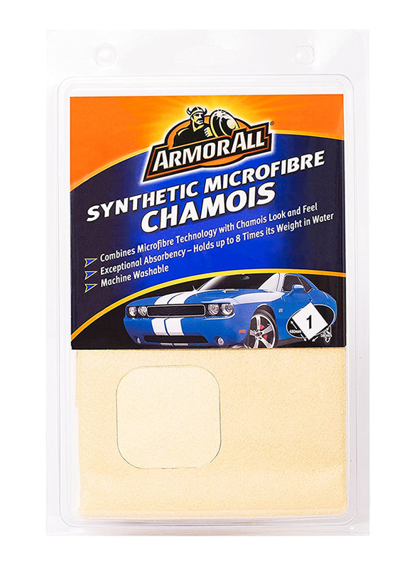 Armor All 48 x 58cm Synthetic Microfibre Chamois, 4004, Cream