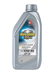 Caltex 1 Liter Havoline Synthetic Blend Gasoline Engine Oil, Sae10W-40 Sn, Silver