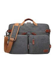 Coolbell 15.6-inch Convertible Multi-Functional Briefcase Laptop Bag, Grey
