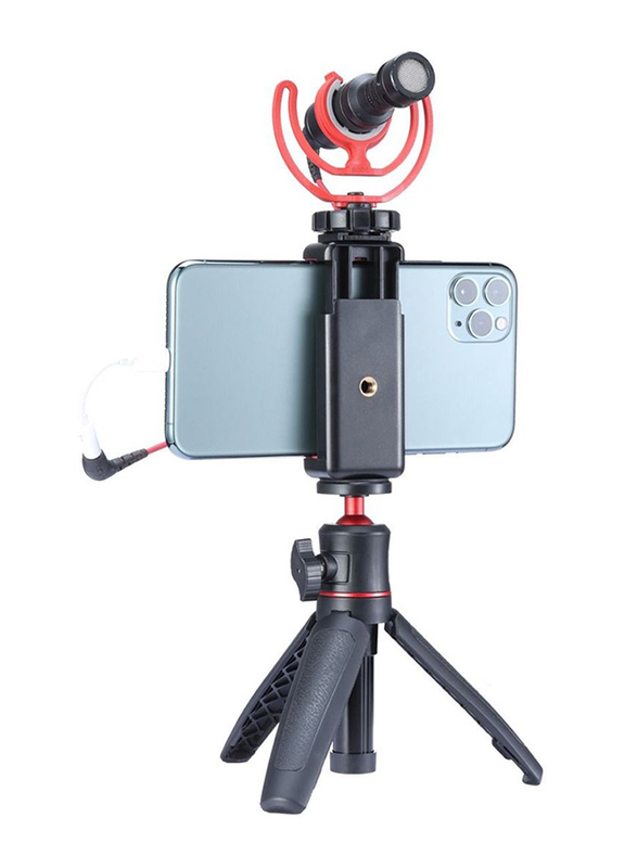 Ulanzi ST-07 Adjustable Vlog Smartphone ABS Clip Tripod Mount, 1764, Black