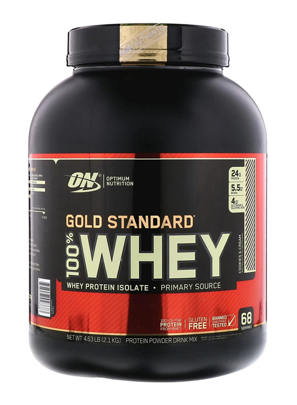 

Optimum Nutrition Gold Standard 100% Whey Protein, 5 Lbs, Cookies and Cream