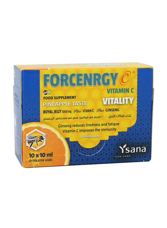 

Forcenrgy Vitamin-C Vitality Drinkable Vials, 10x10ml, Pineapple