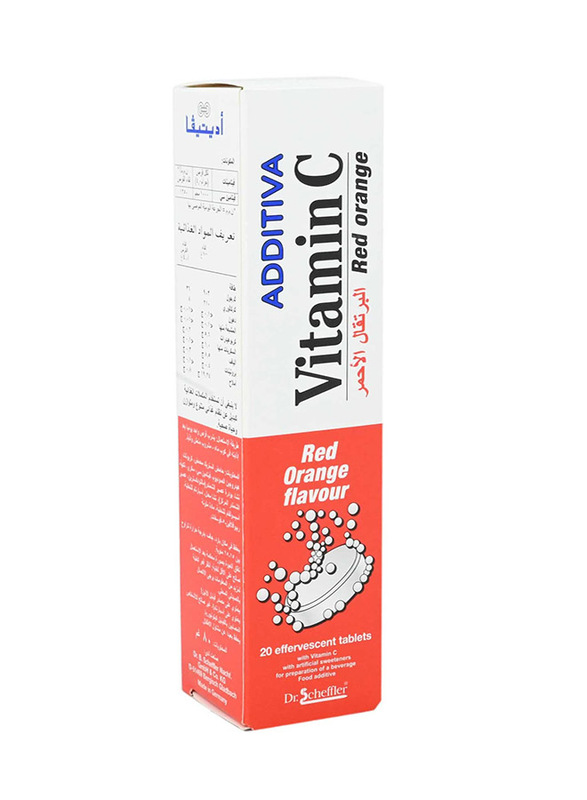 

Additiva Vitamin C 1000mg Red Orange, 20 Effervescent Tablets