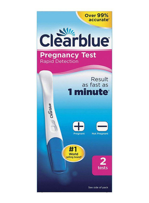 

Clear Blue Pregnancy Test Rapid Detection, 2 Pieces, White/Blue