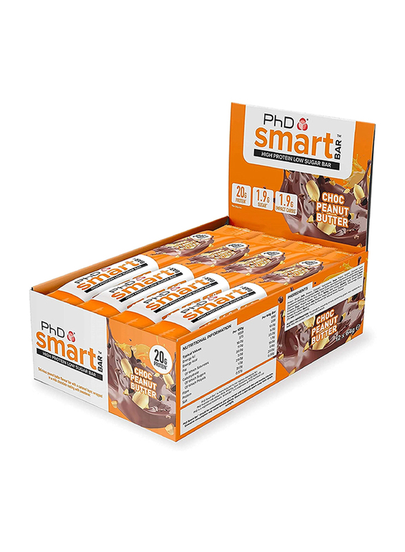 

PhD Smart Bar, 12 x 64gm, Chocolate Peanut Butter