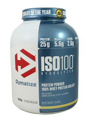 Dymatize ISO 100 Zero Carb Whey Protein Powder, 5 Lbs, Birthday Cake